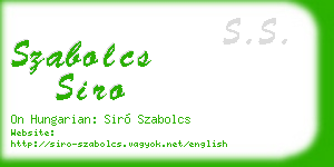 szabolcs siro business card